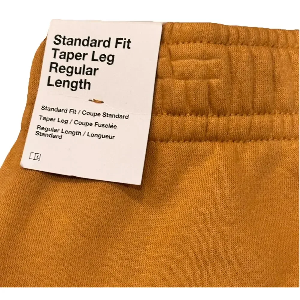 Nike Club Fleece Standard Fit Joggers Gathered Hem Tan/Flax/Beige Small NEW